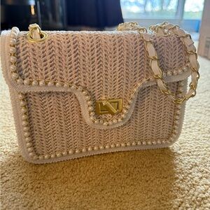 Cream Knit Women's Bag